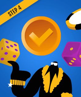 Agree to the crypto casino's terms and conditions.